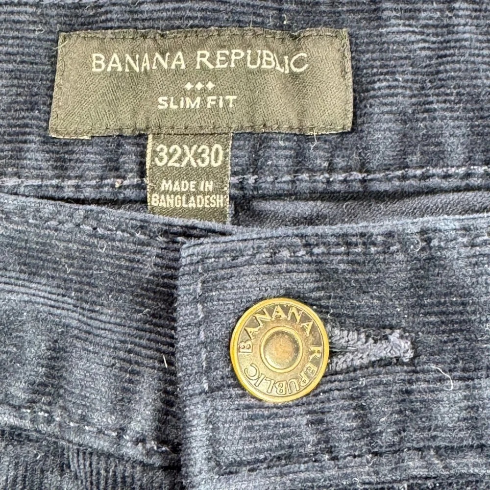 Banana Republic Mens Slim‎ Fit Travel Jean Corduroy Pants Navy Blue 32x30 750853